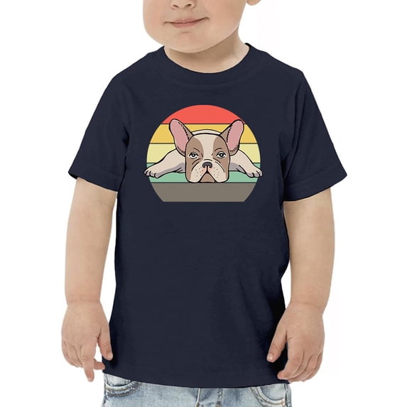 Retro Style Frenchie Bulldog T-Shirt Toddler -Image by Shutterstock, 4 Toddler