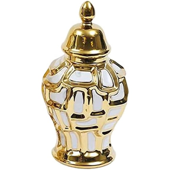 Retro Style General Jar Ceramic Flower Vase Domed Lid Cosmetic Containers Temple for Home Decor Weddings Office Floral Arrangement Display, S$$Home Decor, Kitchen, & Other