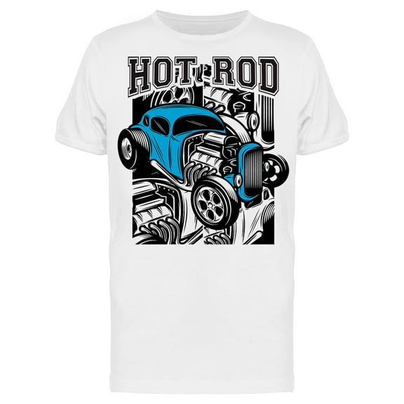 Retro Style Hot Rod Car T-Shirt Men -Image by Shutterstock, Male XX-Large