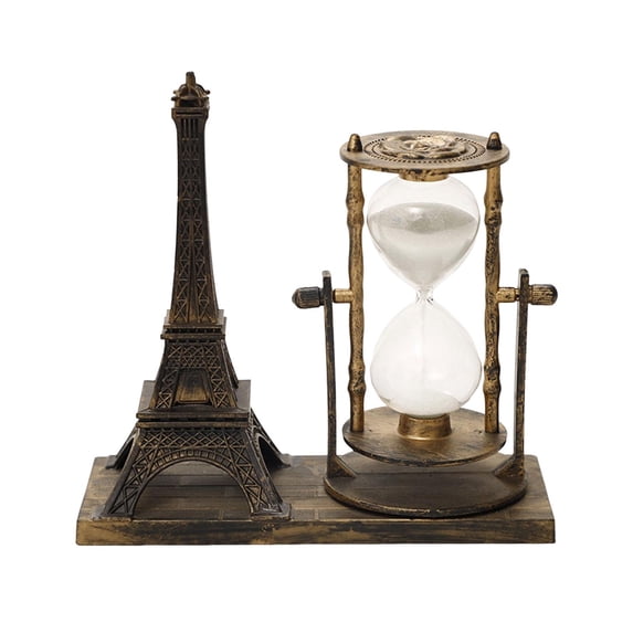 Retro Style Hourglass Sand Glass Lighthouse Exquisite Sand Timer for Centerpieces Office , Gold, 15.5cmx6.5cmx15cm
