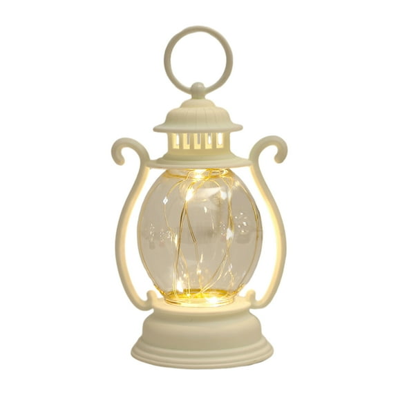 Retro Style LED Hanging Lantern with Hook - Soft Lighting Battery-Powered Desktop LED Night Light - Party Decoration