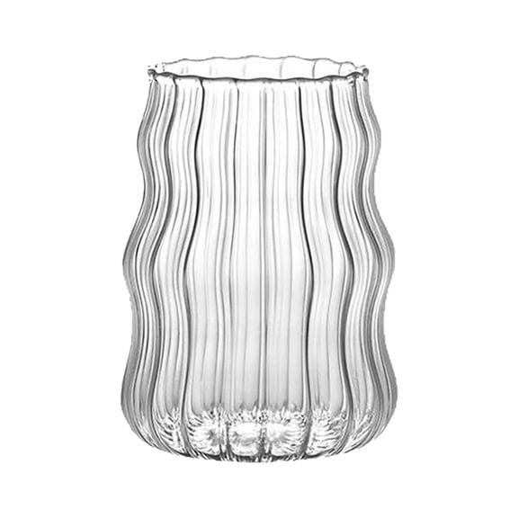 Retro Style Large Capacity Glass Coffee Cup For Home And Living Room Durable Glassware White 12.5x7cm Glass