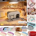 thumbnail image 1 of Retro Style Large Capacity Pencil Case, Portable Rectangular Stationery Storage Pouch with Stain Resistance, Soft Protective Pen Bag for Home Office, Durable Desk Decoration Organizer, AKLJWH, 1 of 7