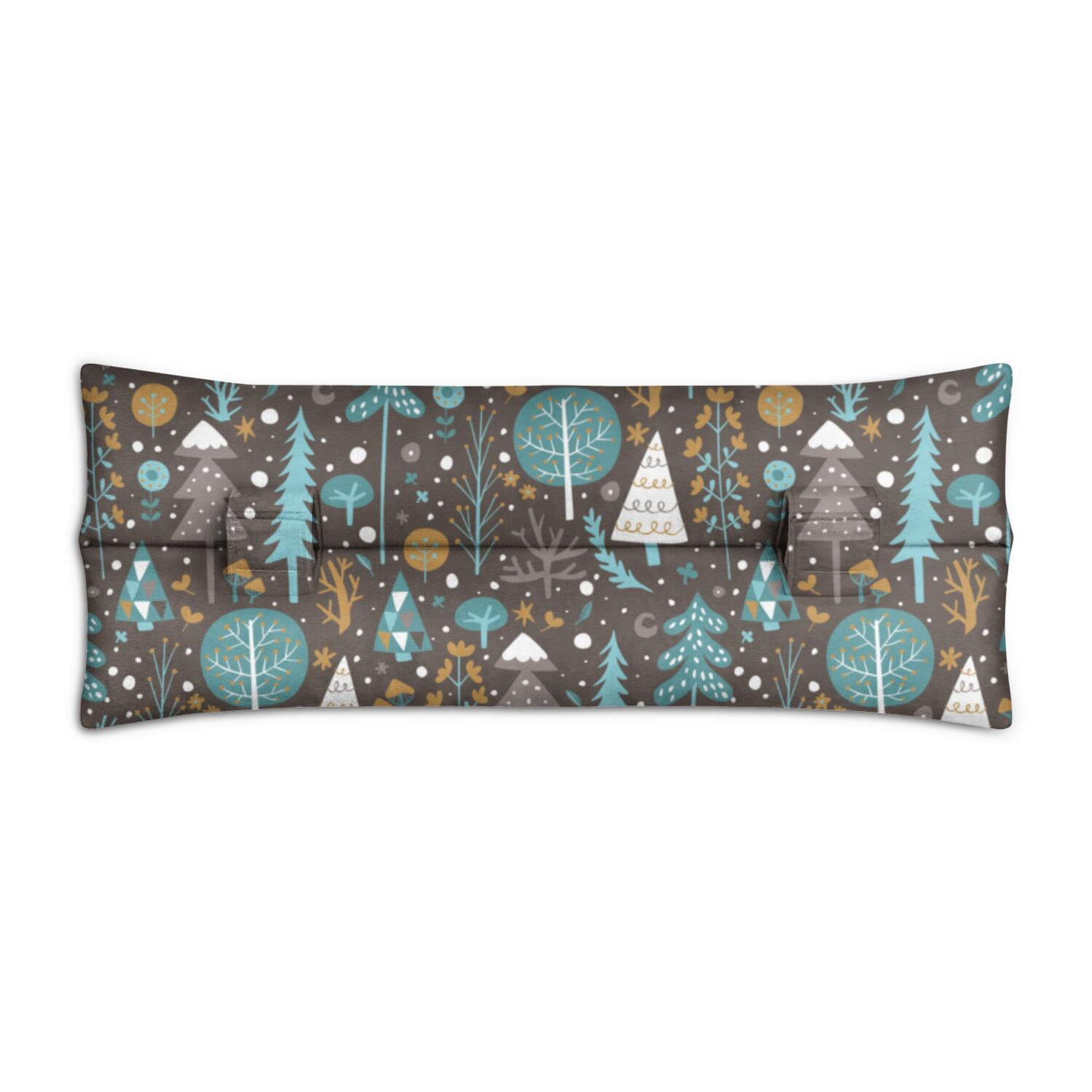 Retro Style Mastectomy Pillow - Post Heart Surgery Seatbelt Cushion, Floral Chest Protector with Double Hook Straps, Artistic Home Accent