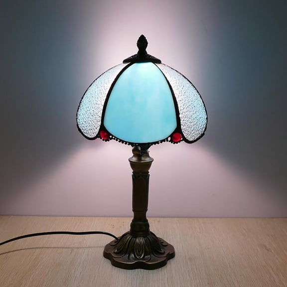 Retro Style Night Light, Stained Glass Table Lamp Night Light, Aesthetic Antique Lamp, Decorative Lamp for Bedroom, Living Room, Home Decor