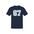 thumbnail image 1 of Retro Style Number 67 Design Men's T-shirt, 1 of 3