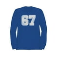 thumbnail image 1 of Retro Style Number 67 Design Women's Sweatshirt, 1 of 3