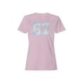 thumbnail image 1 of Retro Style Number 67 Design Women's T-shirt, 1 of 3