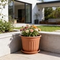 thumbnail image 1 of Large Pots for Plants, Large Planter Pots with Drainage & Saucers, Retro Style Large Flower Pots, Breathable Plastic Planters for Indoor Outdoor Home Decor, 1 of 6