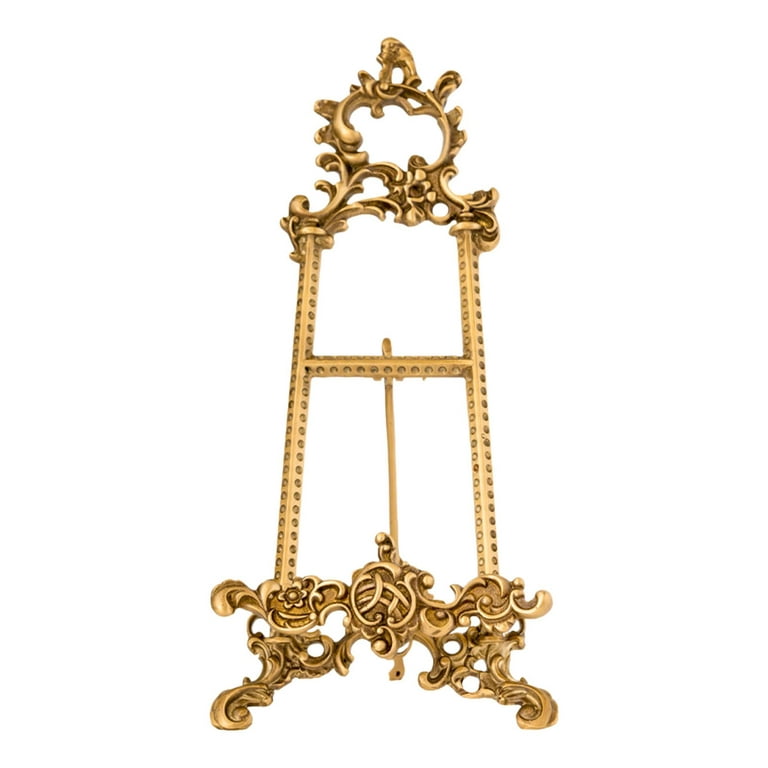 Small Picture Stand - Brass Plated With Bracket