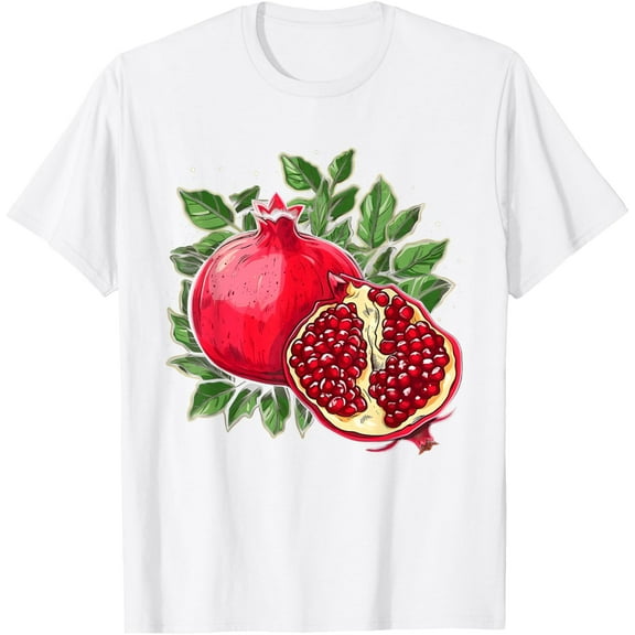 Retro Style Pomegranate T-ShirtMen's and women's pure cotton short-sleeved shirts