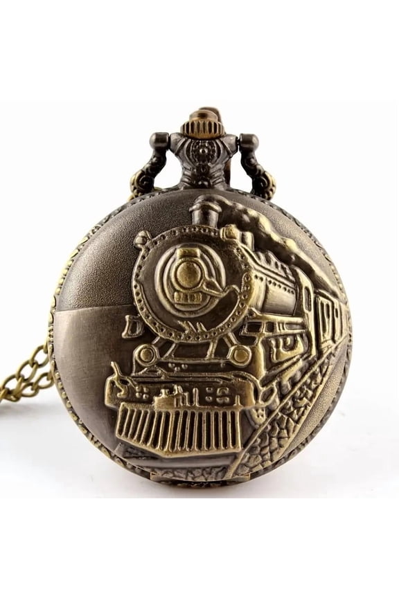 Retro Style Train Pocket Watch