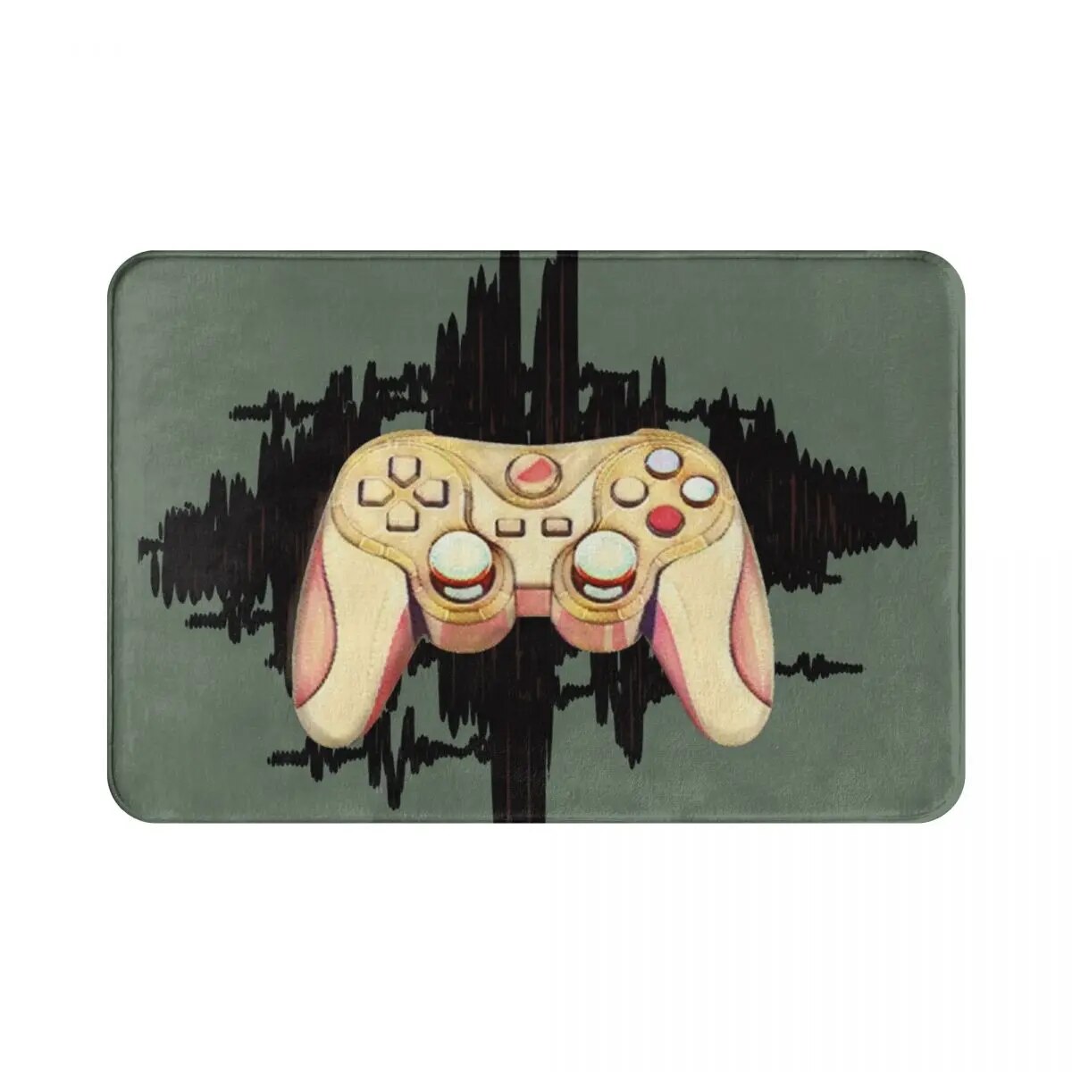 Retro Style Video Game Controller Doormat Bathroom Carpet