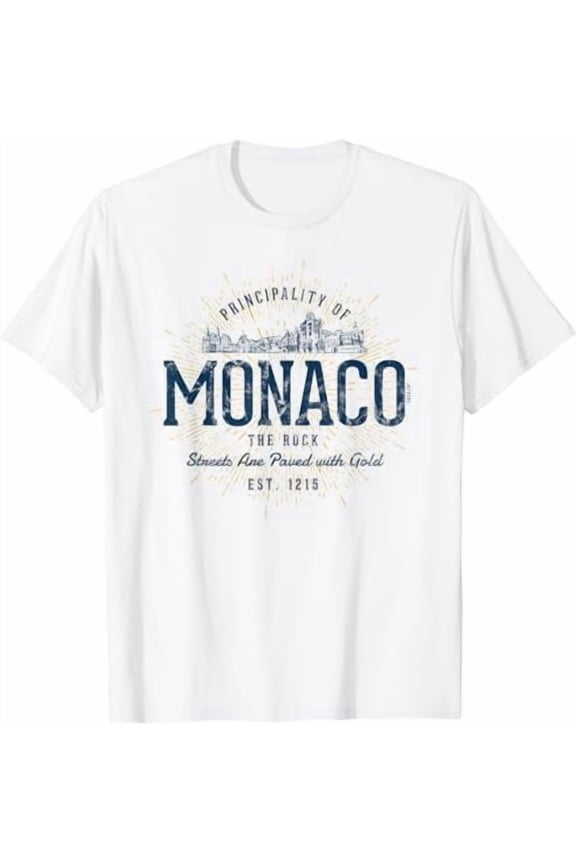 Retro Style Vintage Monaco T-Shirt, Unisex T-Shirt