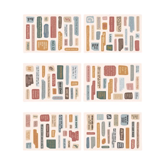 Retro Style Waterproof PET Planner Sticker Unique Letter Designs for DIY
