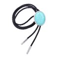 thumbnail image 1 of Segolike Retro Style Western Bolo Tie, Necktie for Men Necklace Tie with Pendant Oval Jewelry Apparel Accessory for Birthday Festival Sweater Suits Green Color Brown Stripes, 1 of 8