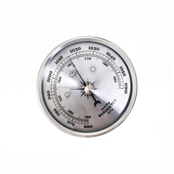 Retro Styles Analog Weather Stations Barometers/Thermometers/Hygrometer Silver Metal Frame 90mm for Travel Applications