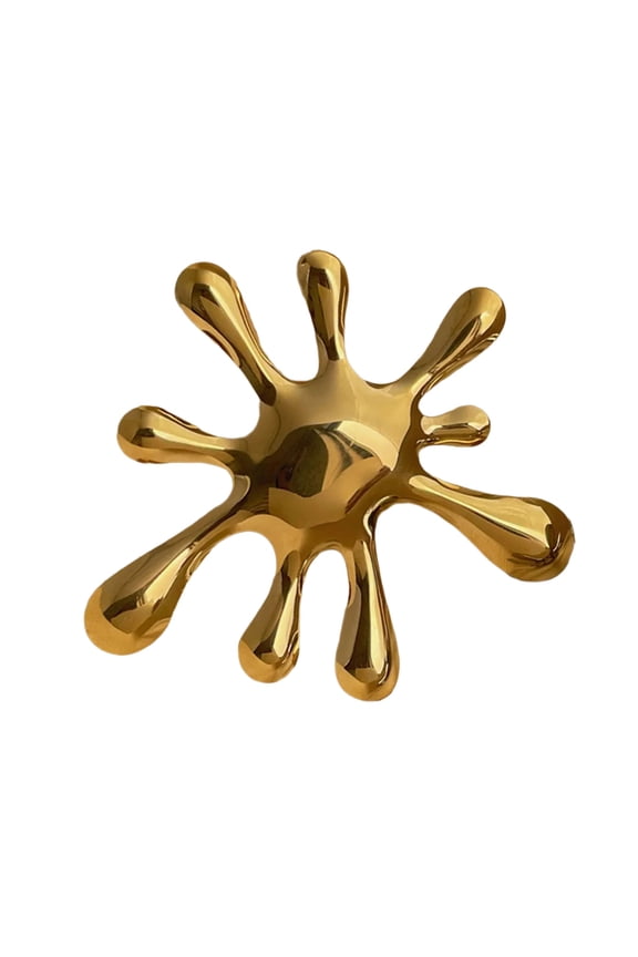 Retro Styles Asymmetrical Shape Brooch Clothing Jewelry Accessory Social Gathering Jewelry Stainless Steel Texture