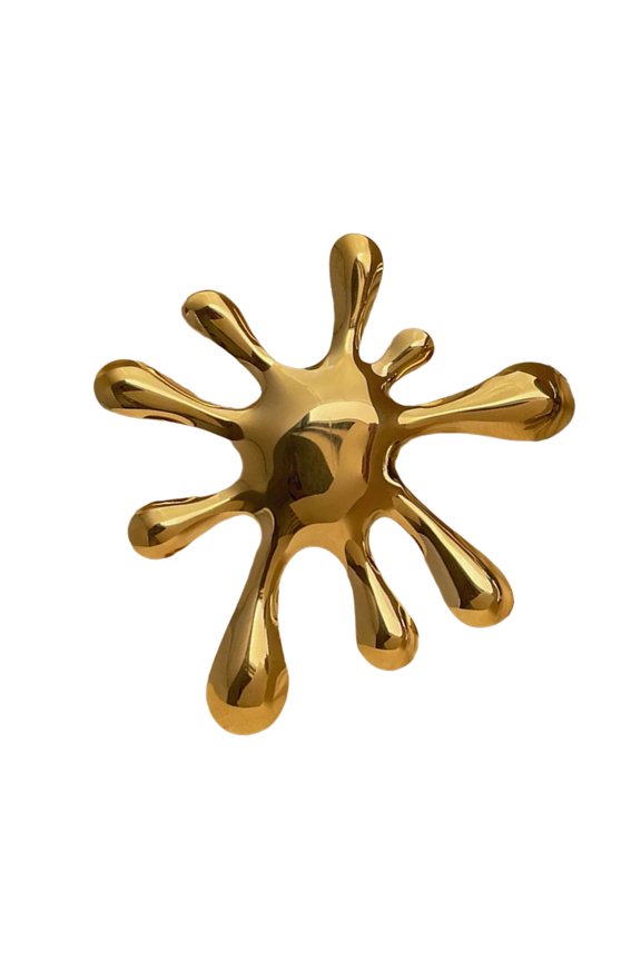 Retro Styles Asymmetrical Shape Brooch Clothing Jewelry Accessory Social Gathering Jewelry Stainless Steel Texture