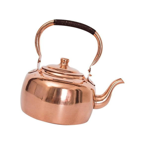 Retro Styles Coppers Water Boiler 3Leter Induction Hobs Burners Compatible Convenient Size 30cm Tall Camping Teapot