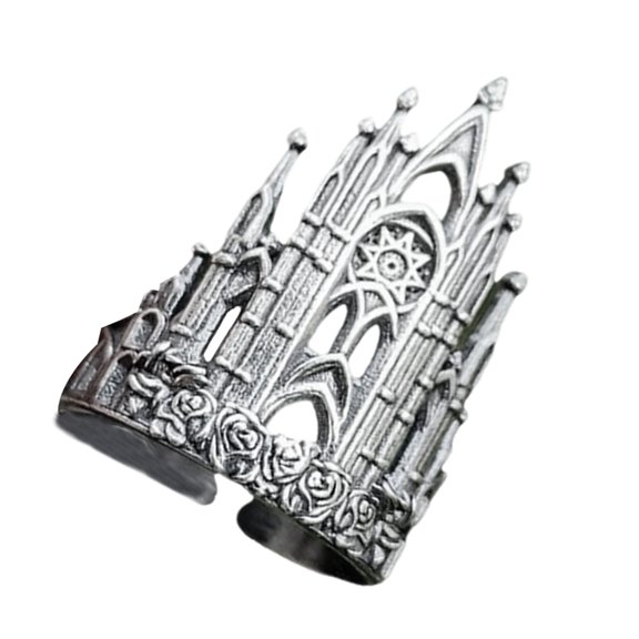 Retro Styles Crosses Cutout Rings Distinctive Crosses Hollow Rings Suitable For The Fashion Forward Individuals