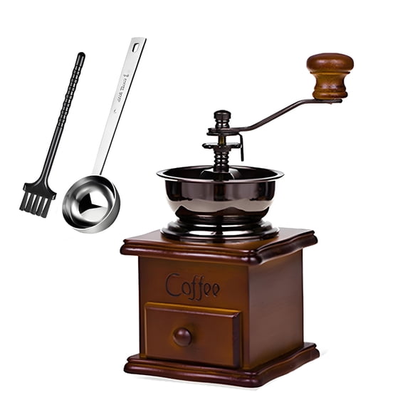 Retro Styles Hand Crank Coffee Bean Grinders With Adjustable Setting Camping Coffee Grinders For Home And Travel