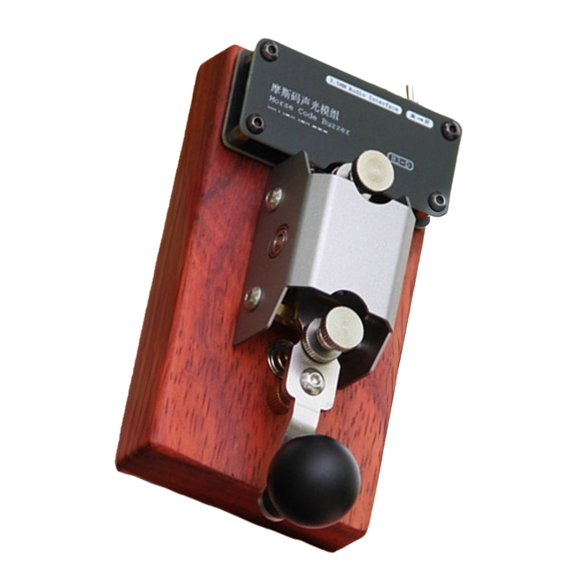 Retro Styles Manual Morse Code Telegraph Key Crafted From and Metal With Integrated Sound And Light Module