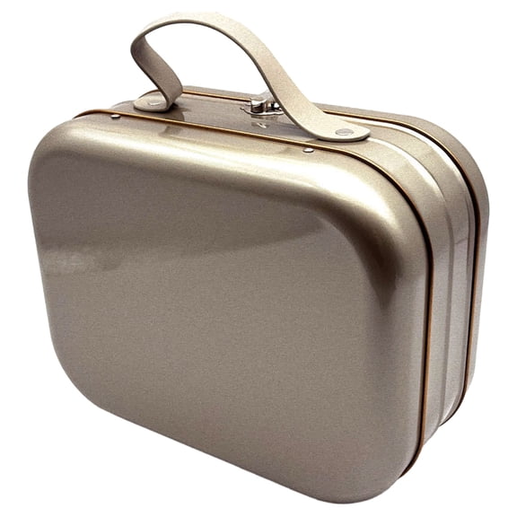 Retro Styles Metal Storage Box With Convenient Carry Handle And Secure Locking Clasp Tinplate Storage Container