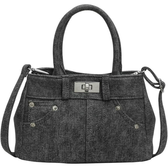 Retro Suede Tote Bag for Women Top Handle Bag Vegan Leather Shoulder Handbag Fashion Denim Crossbody Purse Fall