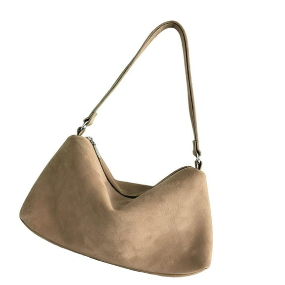 Retro Suedes Saddles Bag Lightweight Underarm Purse Fashion Shoulder Bag