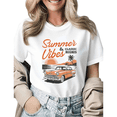 thumbnail image 1 of Retro Summer Beach Classic Car Graphic Tees Womans T shirt Shirts Black White S-5XL Tops, 1 of 4