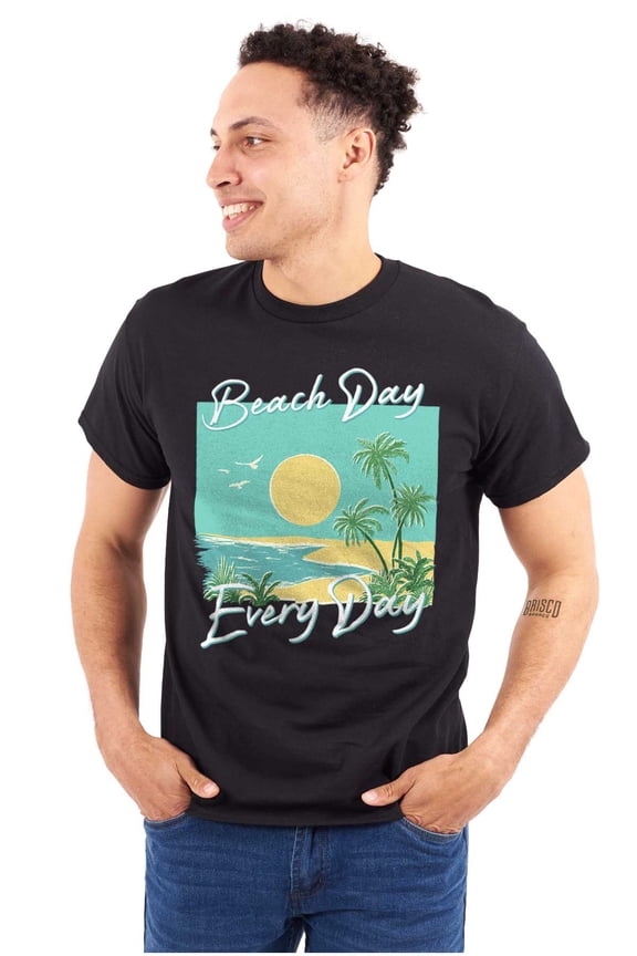 Retro Summer Beach Day Every Day Men's Graphic T Shirt Tees Brisco Brands S