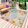 thumbnail image 1 of Retro Summer Beach Outdoor Rug 3x5 Ft, Non Slip Washable Area Rug, Flowers Ocean Starfish Coastal Patio Rugs Carpet Runner, Large Floor Mat for Indoor/Outdoor Deck Porch Camping, 1 of 8