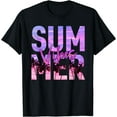 thumbnail image 1 of Retro Summer Vibes Hawaii Beach Vacation Summer Lover Funny T-Shirt Black Medium, 1 of 4