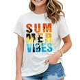 thumbnail image 1 of Retro Summer Vibes Shirt Beach Womens T-Shirt White X-Large, 1 of 4