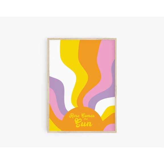 Retro Sun Bright Sunshine Poster
