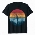 thumbnail image 1 of Retro Sun Minimalist White Tree Design Graphic T-Shirt, 1 of 5