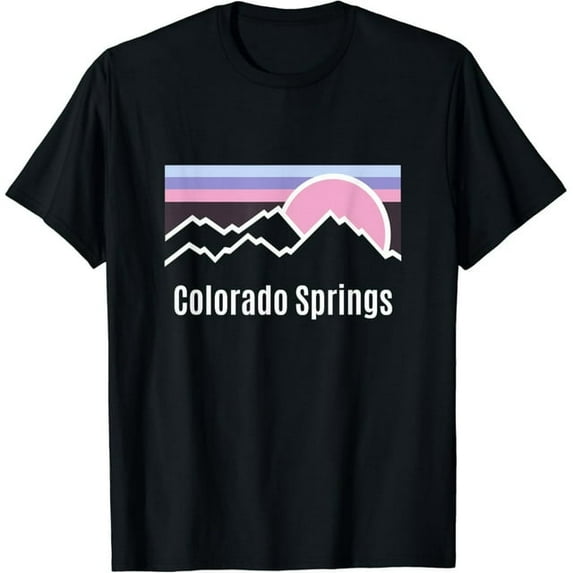 Retro Sun Mountains Colorado Springs Souvenir for Women Kids T-Shirt