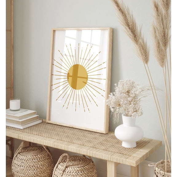 Retro Sun Poster, Sun Poster Wall Art, Boho Sun Art, Sunshine Poster, Sun Nursery Poster Wall Art Sun, Sunburst Poster Wall Art, Boho Nursery ,, Size 16x24 UNFFRAMED F03.1.7l3469