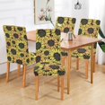 thumbnail image 1 of Retro Sunflower Dining Room Chair Covers Set of 4,Stretchable Removable Washable Spandex Kitchen Chair Protector Slipcovers for Restaurant,Hotel,Ceremony,Christmas,Festival Decoration, 1 of 6