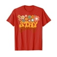 thumbnail image 1 of Retro Sunflower Hippie Stay Groovy Positive Mind Happy Life T-Shirt Flower Tee, 1 of 4
