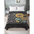 thumbnail image 1 of Retro Sunflower King Size Flat Sheet, Wrinkleproof & Fadeproof Cooling Flat Bed Sheet Only, Spring Summer Farmhouse Floral Butterfly Breathable Soft Bedding Top Sheets 105 x 98 Inches, 1 of 8