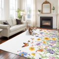 thumbnail image 1 of Retro Sunflower Large Area Rugs 8x10 ft Daisy Lavender Butterfly Country Rustic Plant Washable Rug Non Slip Indoor Carpet Absorbent Floor Mat for Living Room Bedroom Dining Room, 1 of 9