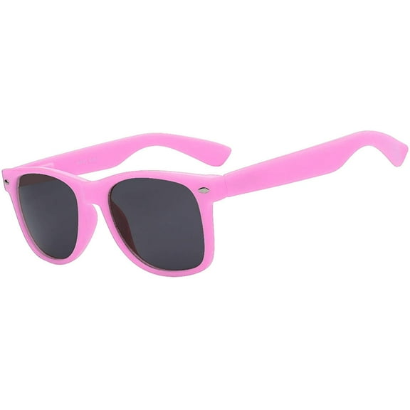 Retro Sunglasses - Baby Pink Frame / Smoke Lens