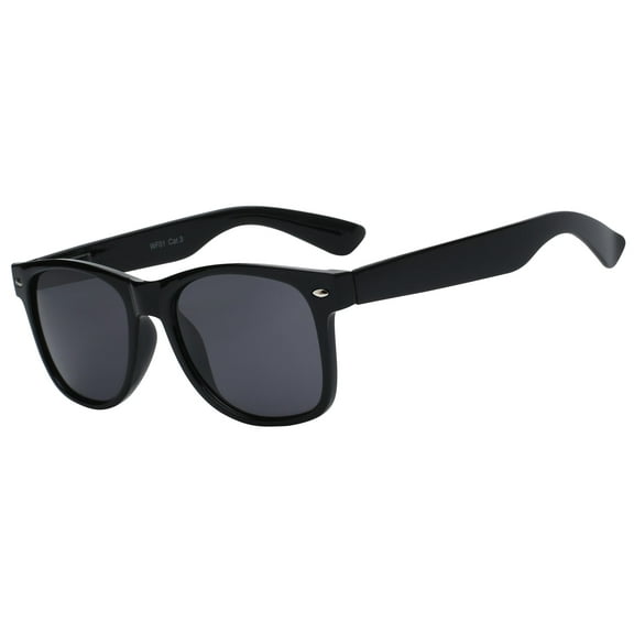 Retro Sunglasses - Black Frame / Smoke Lens