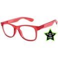 thumbnail image 1 of Retro Sunglasses - Glow in the Dark Red Frame / Clear Lens, 1 of 5