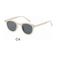 thumbnail image 1 of Retro Sunglasses Korean Fashion Simple Lightweight Eyewear with Resin Lens and PC Frame Street Shot Look Frame Width, 1 of 4