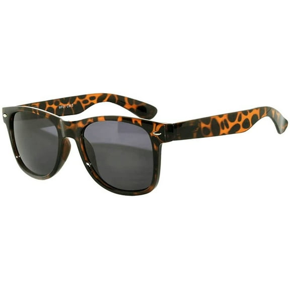 Retro Sunglasses - Leopard Frame / Smoke Lens