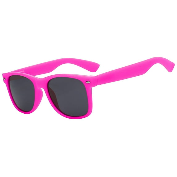 Retro Sunglasses - Pink Frame / Smoke Lens