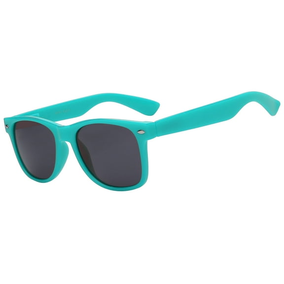 Retro Sunglasses - Turquoise Frame / Smoke Lens